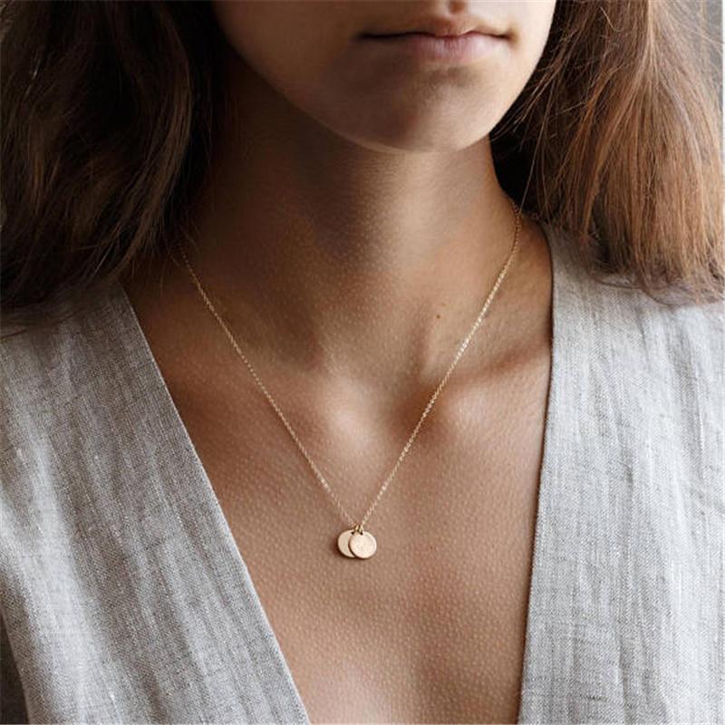 Double Disc Necklace-Necklace-Katalio