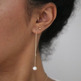 Two-hole Pearl Drop Earrings