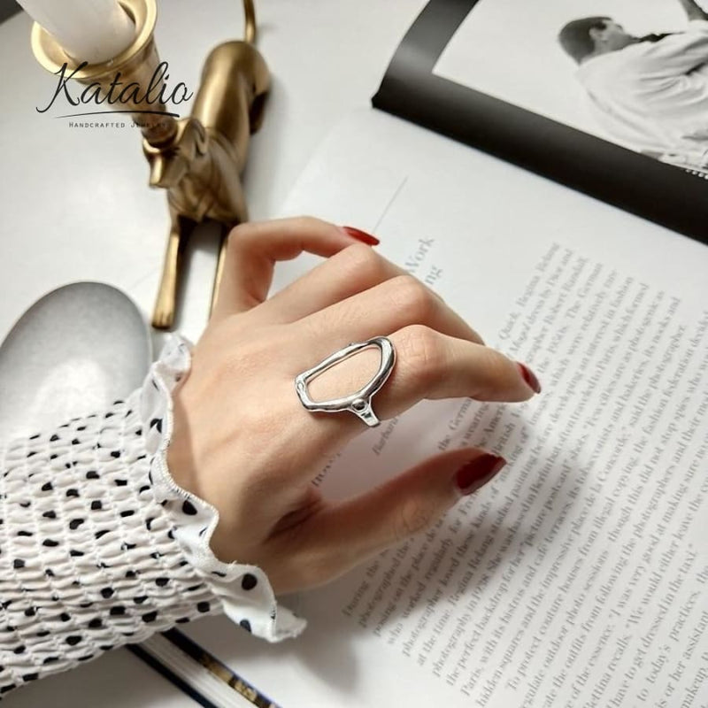 Geometric Openwork Ring-Ring-Katalio