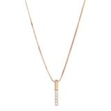 Dainty Zirconia Bar Necklace-Necklace-Katalio