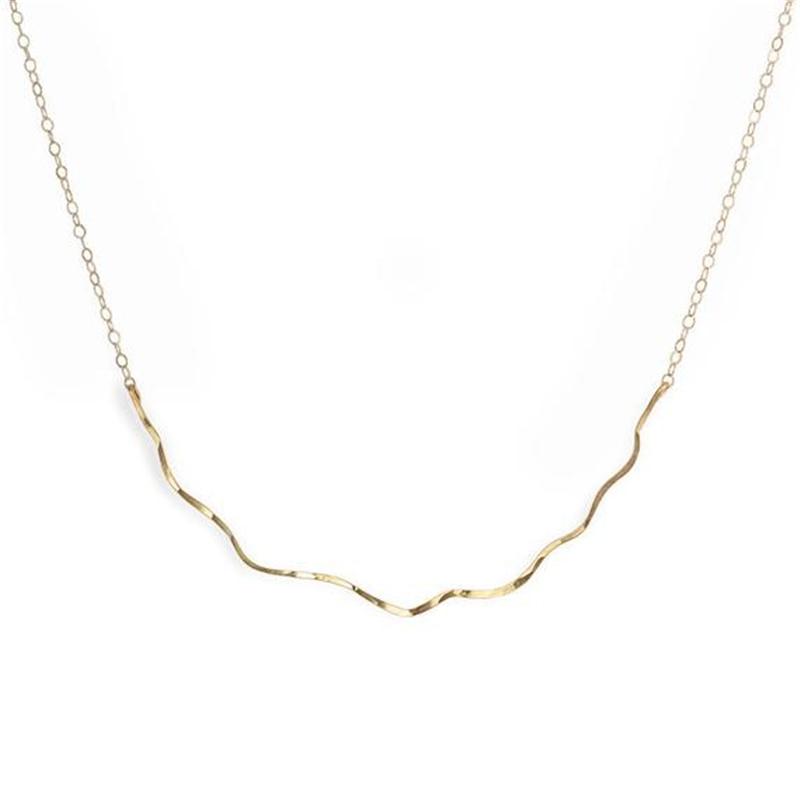 Slim Wave Choker Necklace-Necklace-Katalio