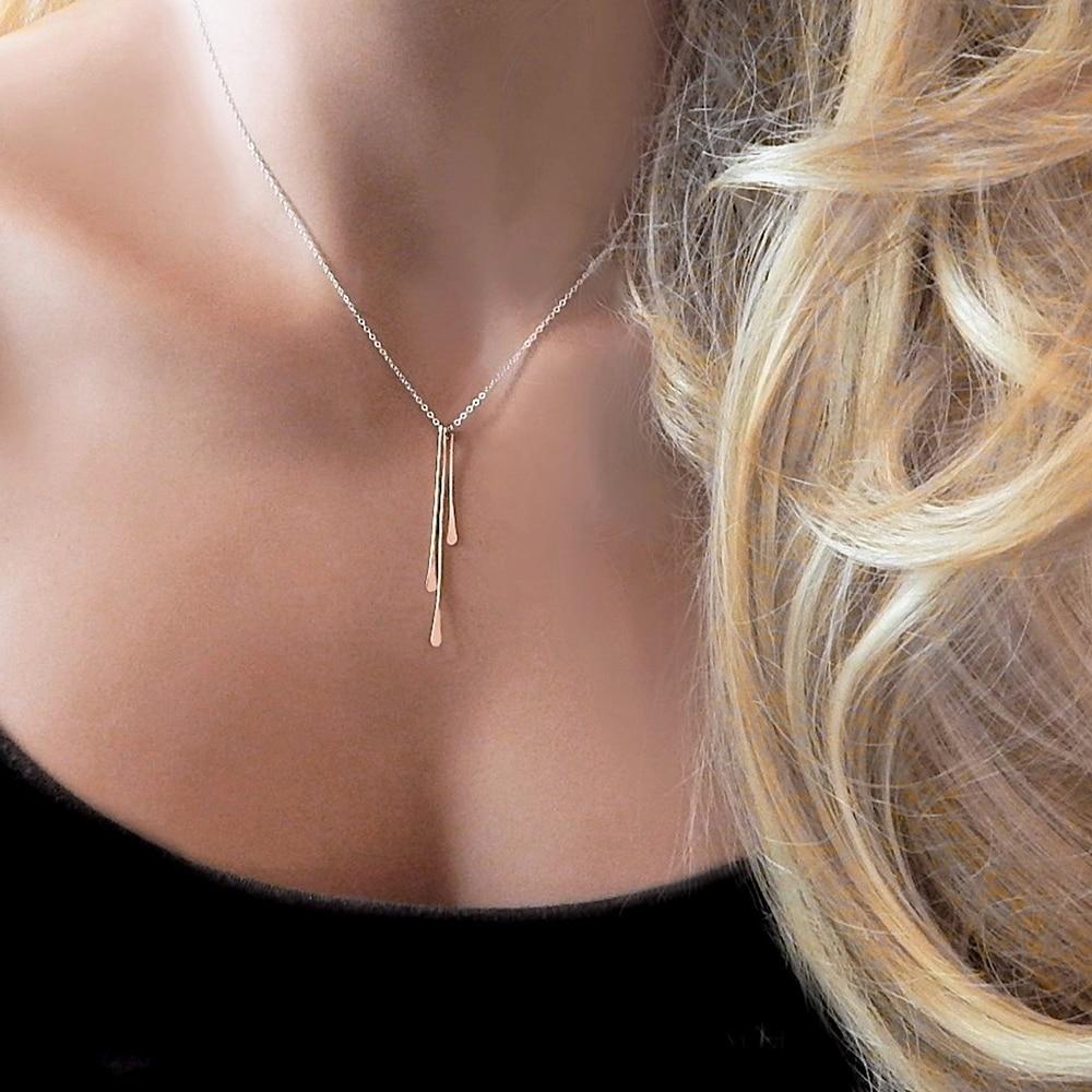 Hammered Fringe Necklace-Necklace-Katalio