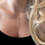 Hammered Fringe Necklace-Necklace-Katalio