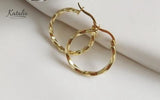Weaved Hoop Earrings-Earrings-Katalio