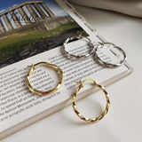 Weaved Hoop Earrings-Earrings-Katalio