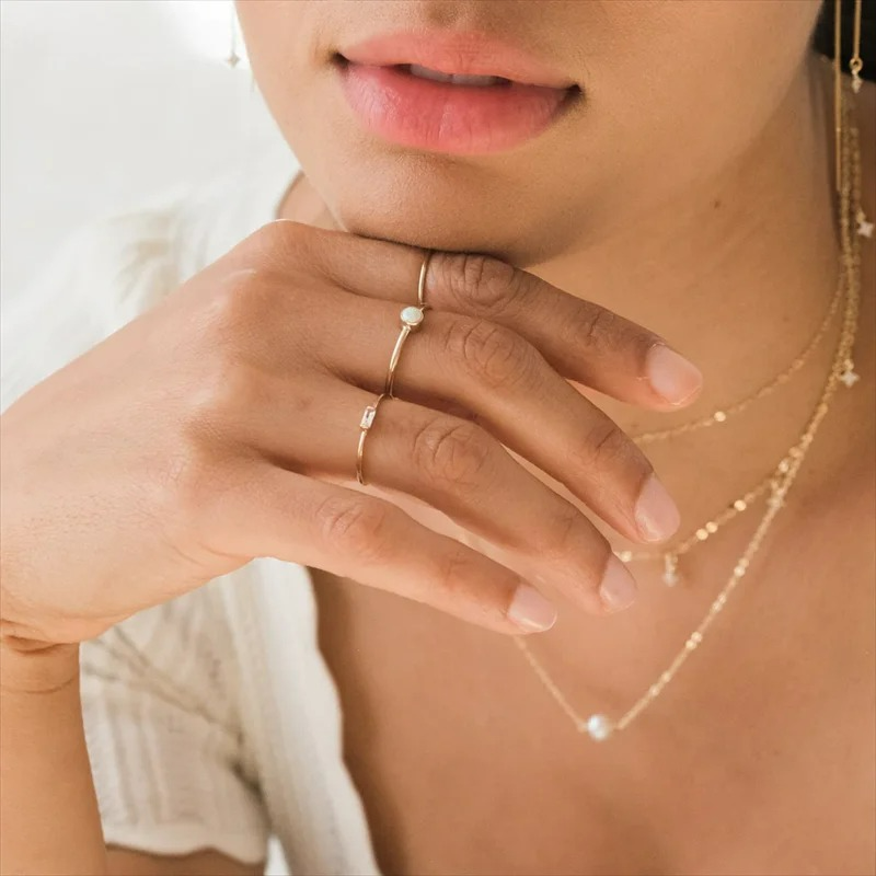 14K Gold Filled Opal Ring – Dainty, Elegant & Timeless Glow-Katalio