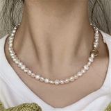 Contemporary Baroque Pearl Necklace-Necklace-Katalio