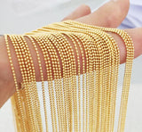 Classic 1mm Beaded Chain Necklace-Chain Necklace-Katalio