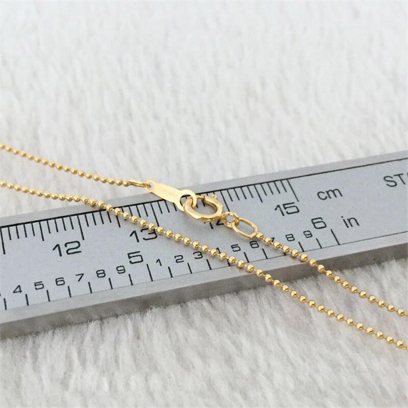 Classic 1mm Beaded Chain Necklace-Chain Necklace-Katalio