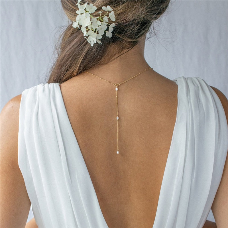 Pearl Backdrop Necklace-Necklace-Katalio