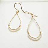 Pearl Teardrop Dangle Earrings-Earrings-Katalio