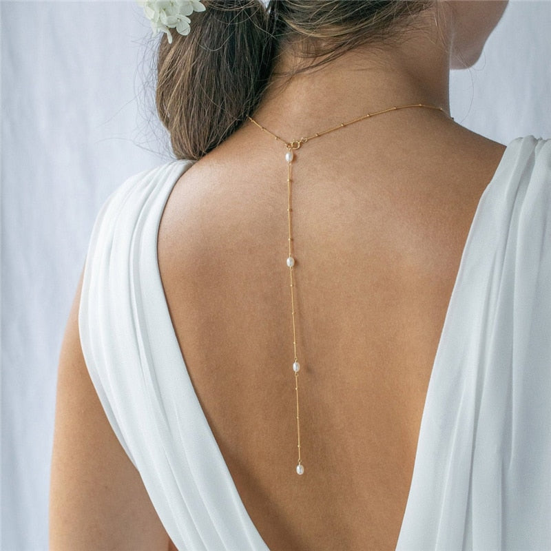 Pearl Backdrop Necklace-Necklace-Katalio