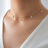 Pearl Link Chain Choker Necklace-Necklace-Katalio