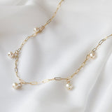 Pearl Link Chain Choker Necklace