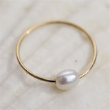 Dainty Pearl Knuckle Ring-Ring-Katalio
