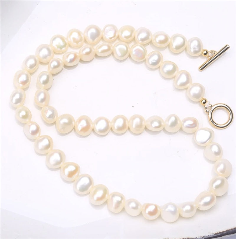 Contemporary Baroque Pearl Necklace-Necklace-Katalio