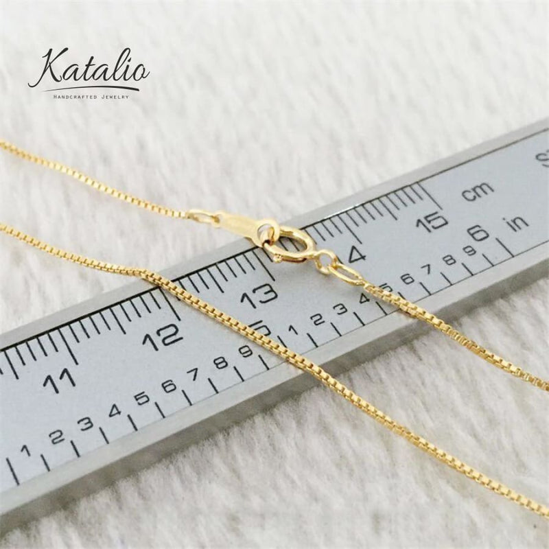 Classic 0.85mm Box Chain Necklace-Chain Necklace-Katalio