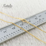 Classic 0.85mm Box Chain Necklace-Chain Necklace-Katalio