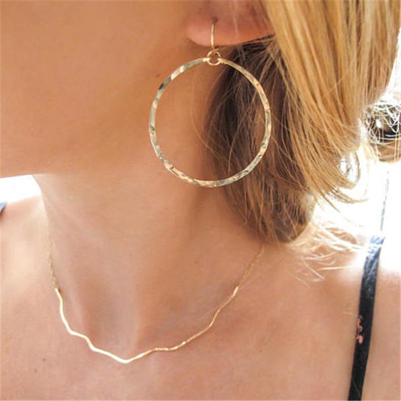 Hammered Hoops-Earrings-Katalio