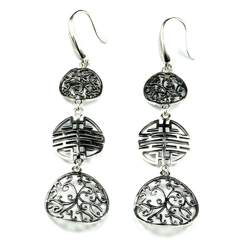 Retro Tribal Drop Earrings-Earrings-Katalio