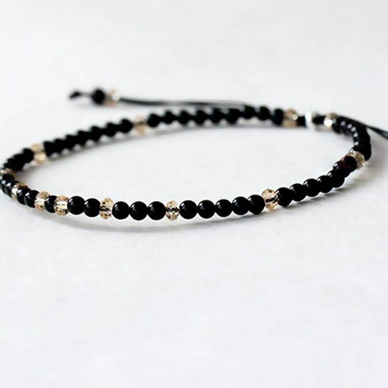 Black Onyx Beaded Bracelet-Bracelet-Katalio