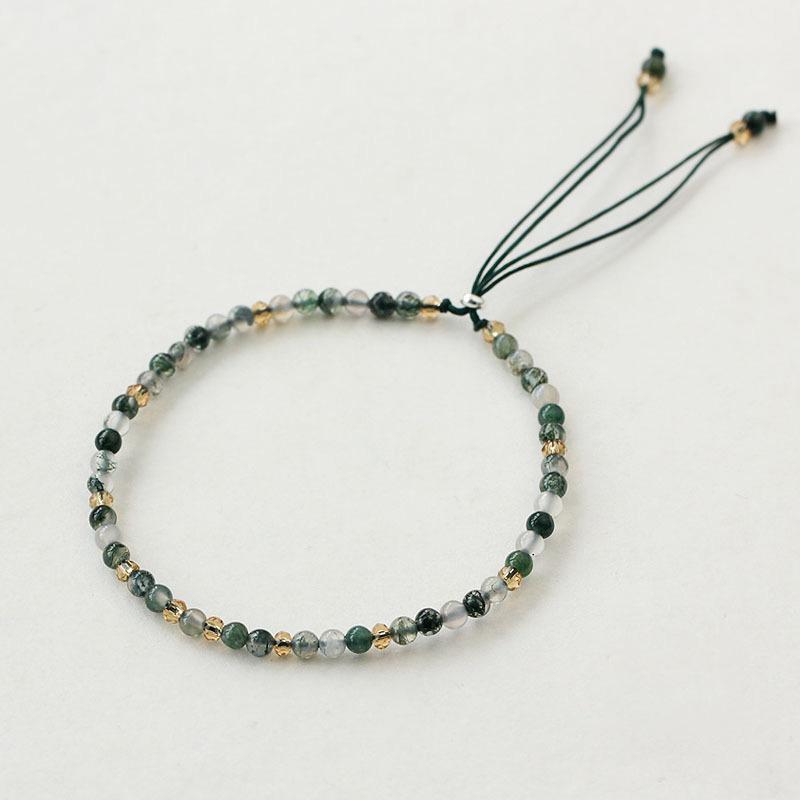 Natural Agate Beaded Bracelet-Bracelet-Katalio