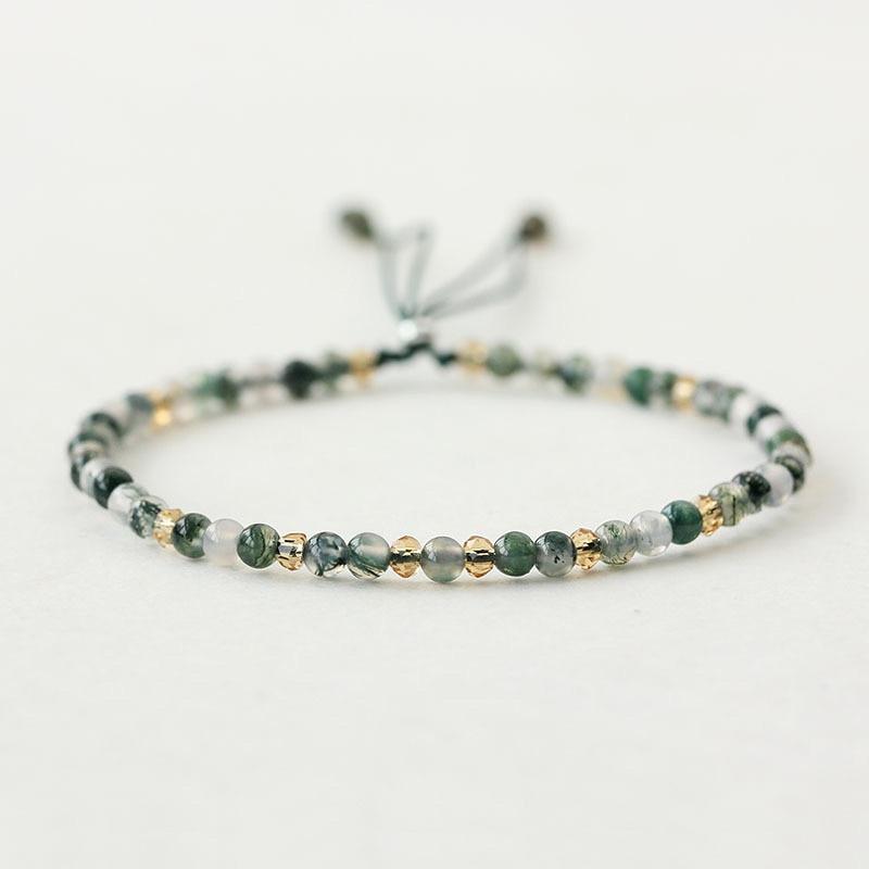 Natural Agate Beaded Bracelet-Bracelet-Katalio