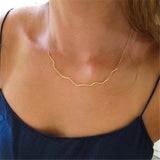 Slim Wave Choker Necklace-Necklace-Katalio
