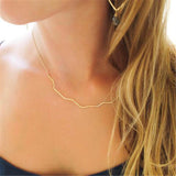 Slim Wave Choker Necklace-Necklace-Katalio