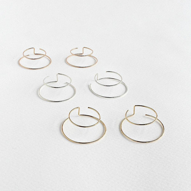 Bold Circles Hoops-Earrings-Katalio
