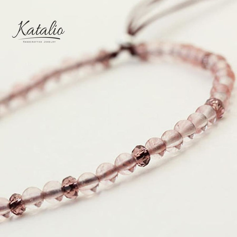 Rose Quartz Beaded Bracelet-Bracelet-Katalio