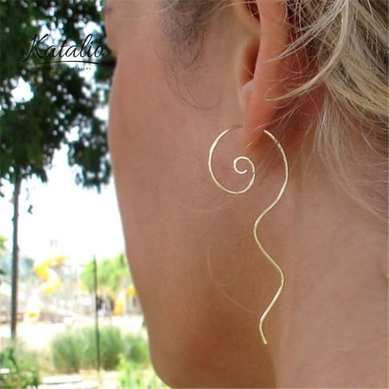 Wavy Earrings-Earrings-Katalio