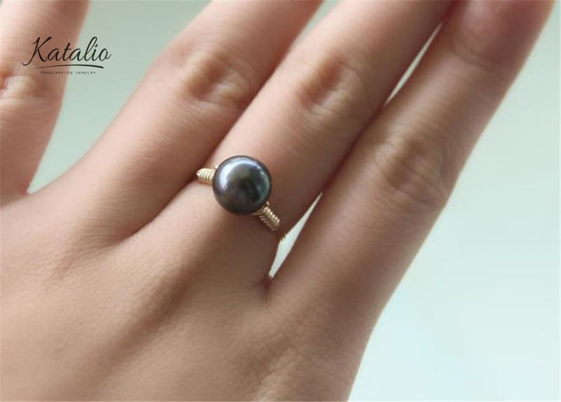 The Black Pearl Ring-Ring-Katalio