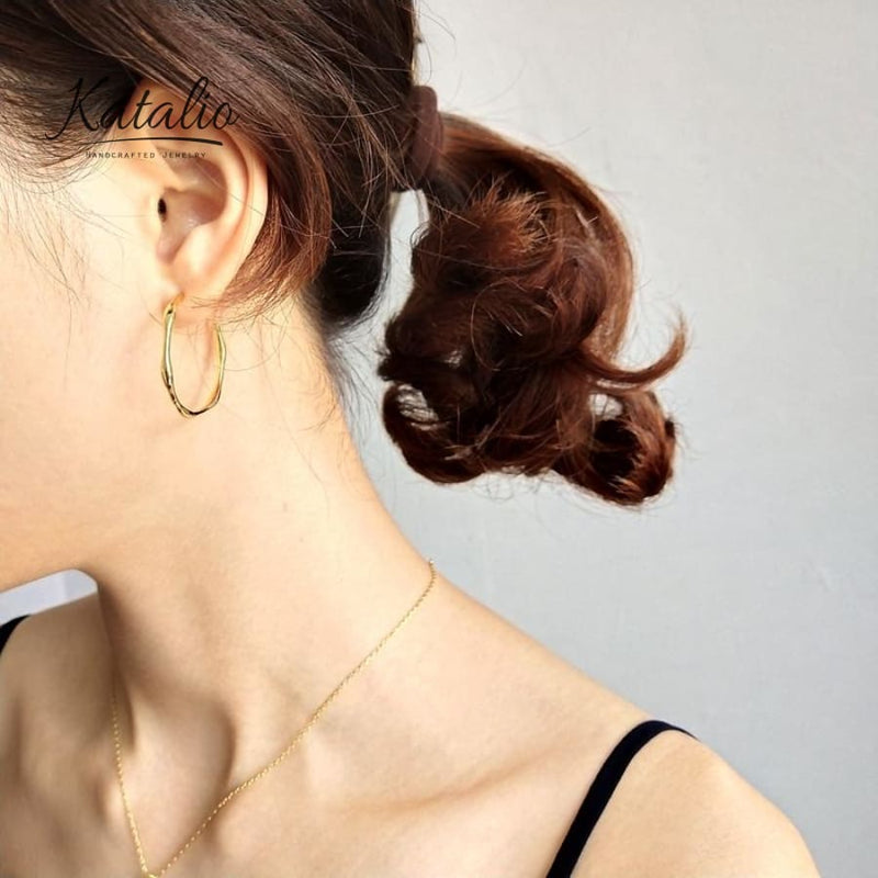 Vissos Hoop Earrings-Earrings-Katalio